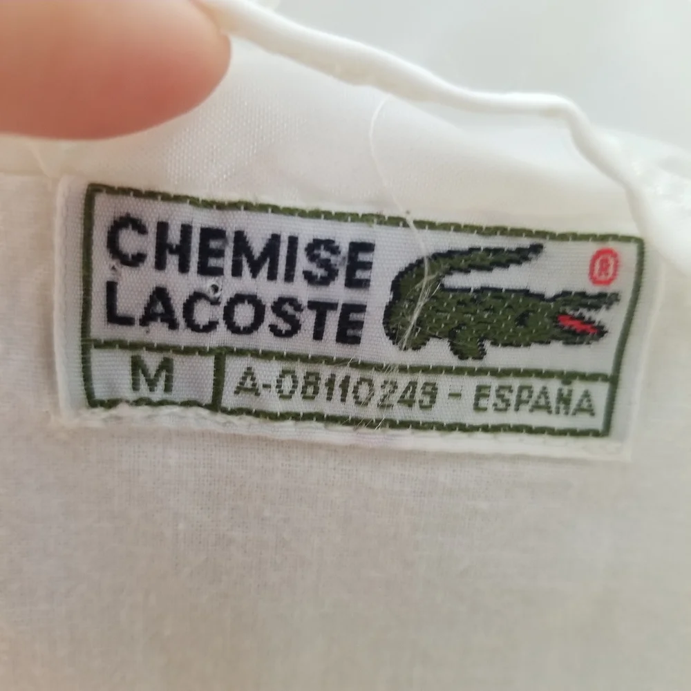 Vintage Chemise Lacoste White Bomber Jacket Medium